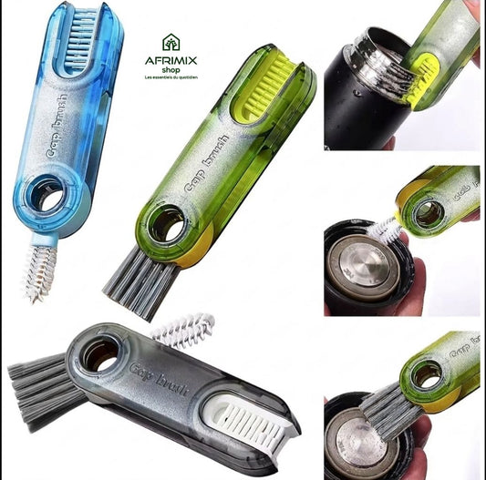 Brosse de nettoyage 3 en 1 pour gourdes, thermos et biberons