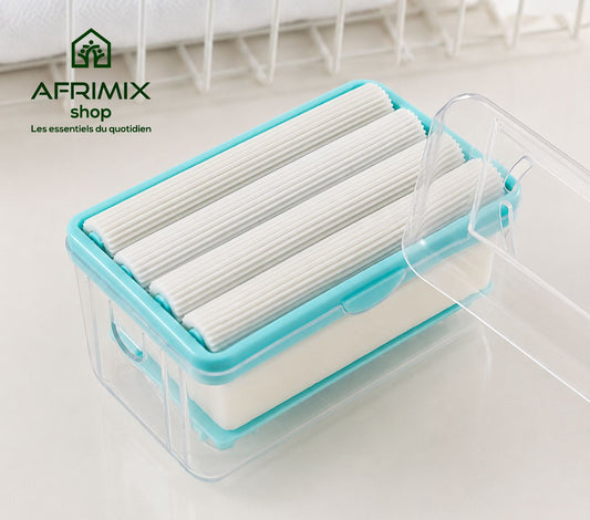 Boîte de savon pour linge - Avec brosse de nettoyage & support d'égouttage 🎁 1 achetée = 1 offerte 🎁