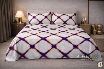 Parure de Draps 3 Pièces  – Motif Élégant & Moderne – 240x250cm