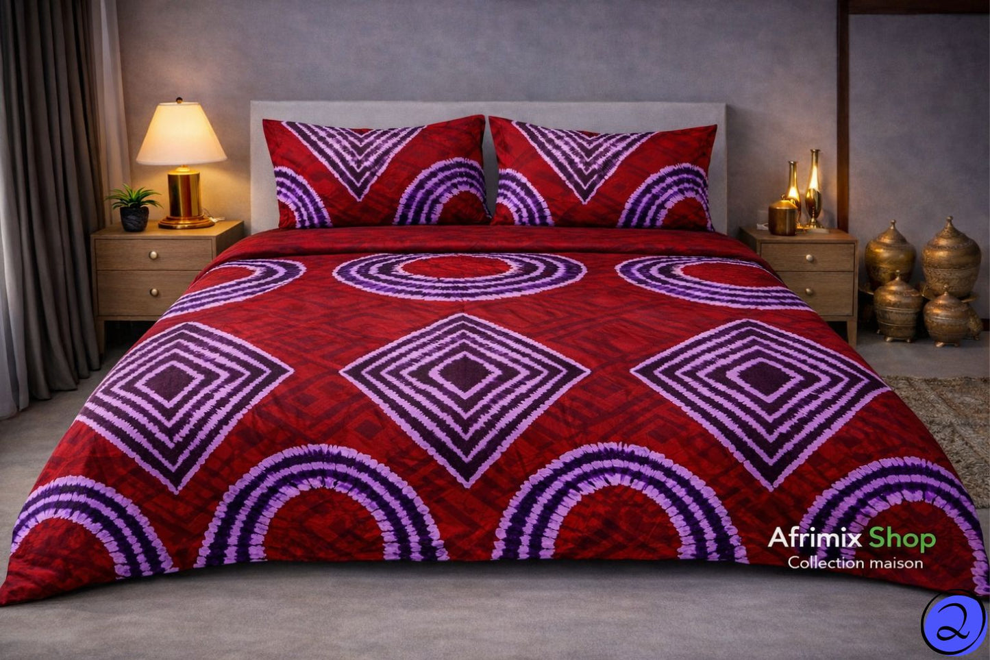 Parure de Draps 3 Pièces  – Motif Élégant & Moderne – 240x250cm