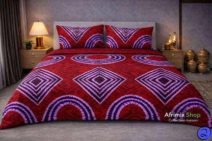 Parure de Draps 3 Pièces  – Motif Élégant & Moderne – 240x250cm