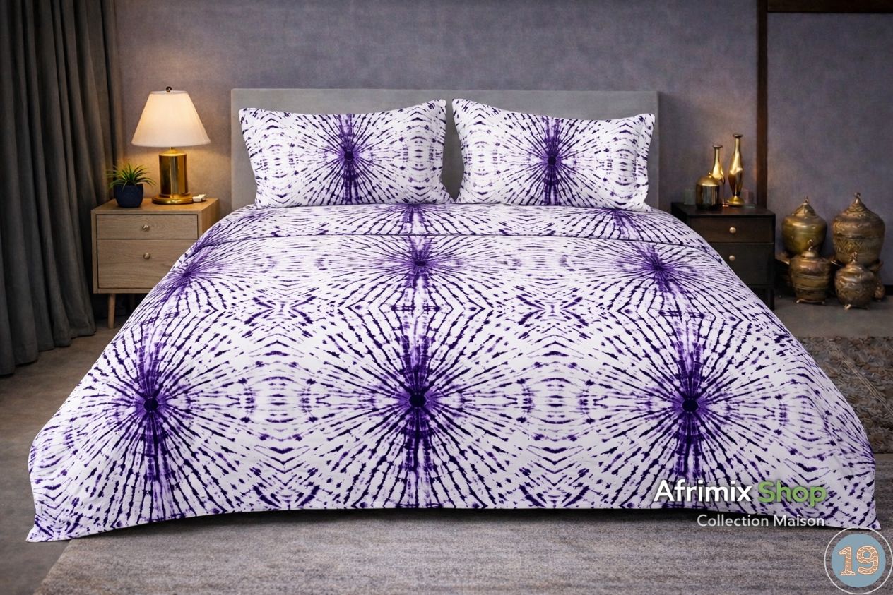 Parure de Draps 3 Pièces  – Motif Élégant & Moderne – 240x250cm