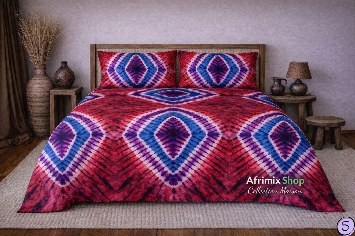 Parure de Draps 3 Pièces  – Motif Élégant & Moderne – 240x250cm