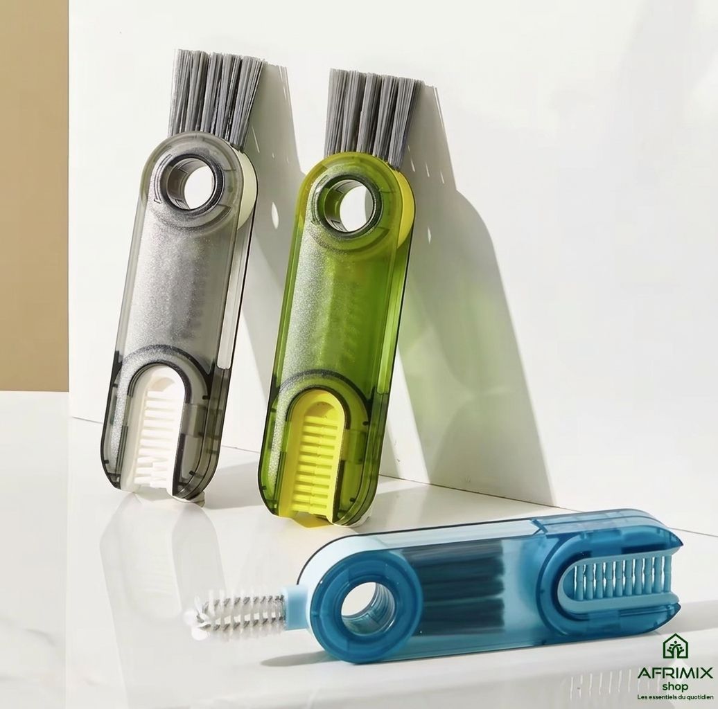 Brosse de nettoyage 3 en 1 pour gourdes, thermos et biberons
