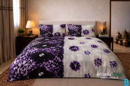 Parure de Draps 3 Pièces  – Motif Élégant & Moderne – 240x250cm