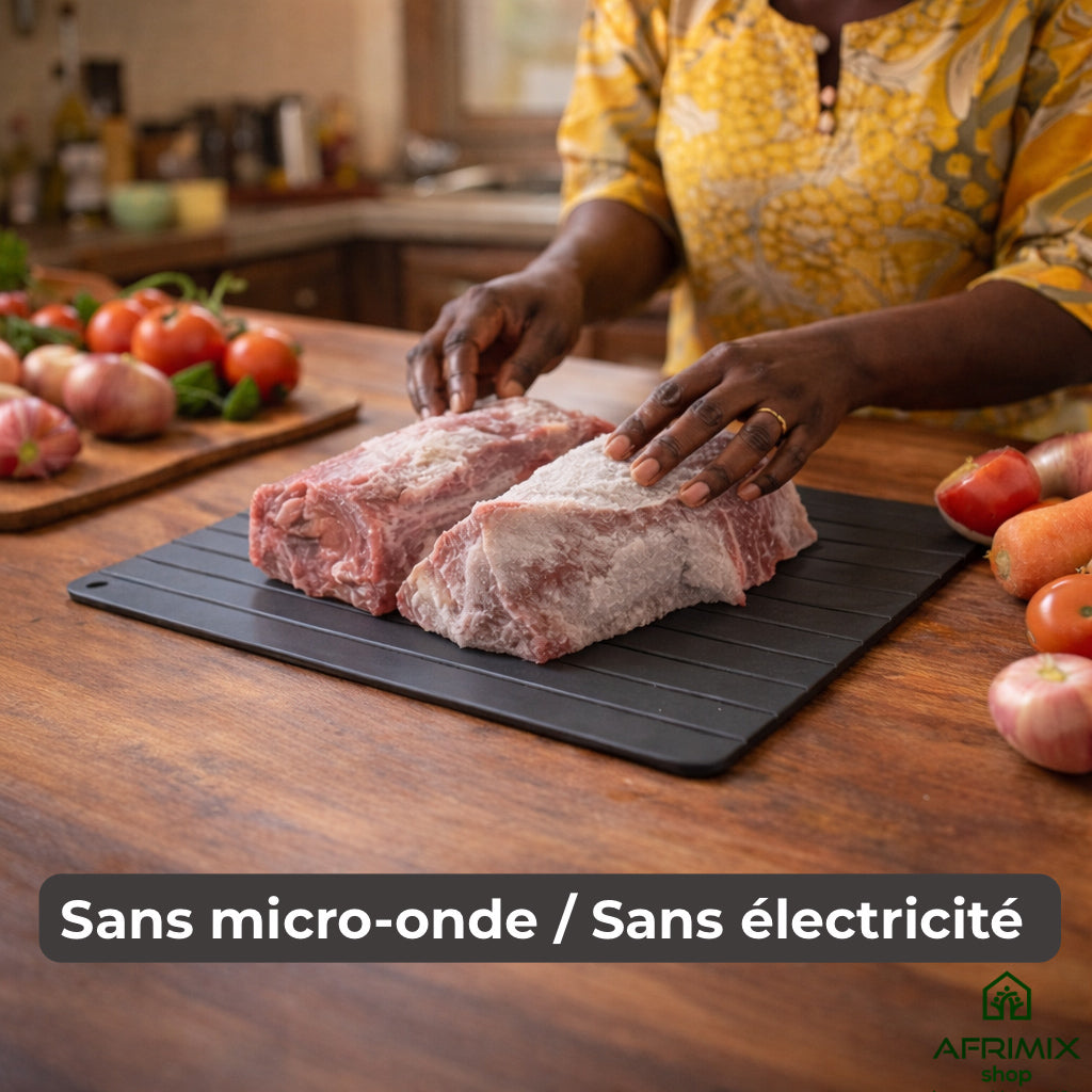 Plateau de décongélation rapide – Pour tous aliments congelés – Sans électricité