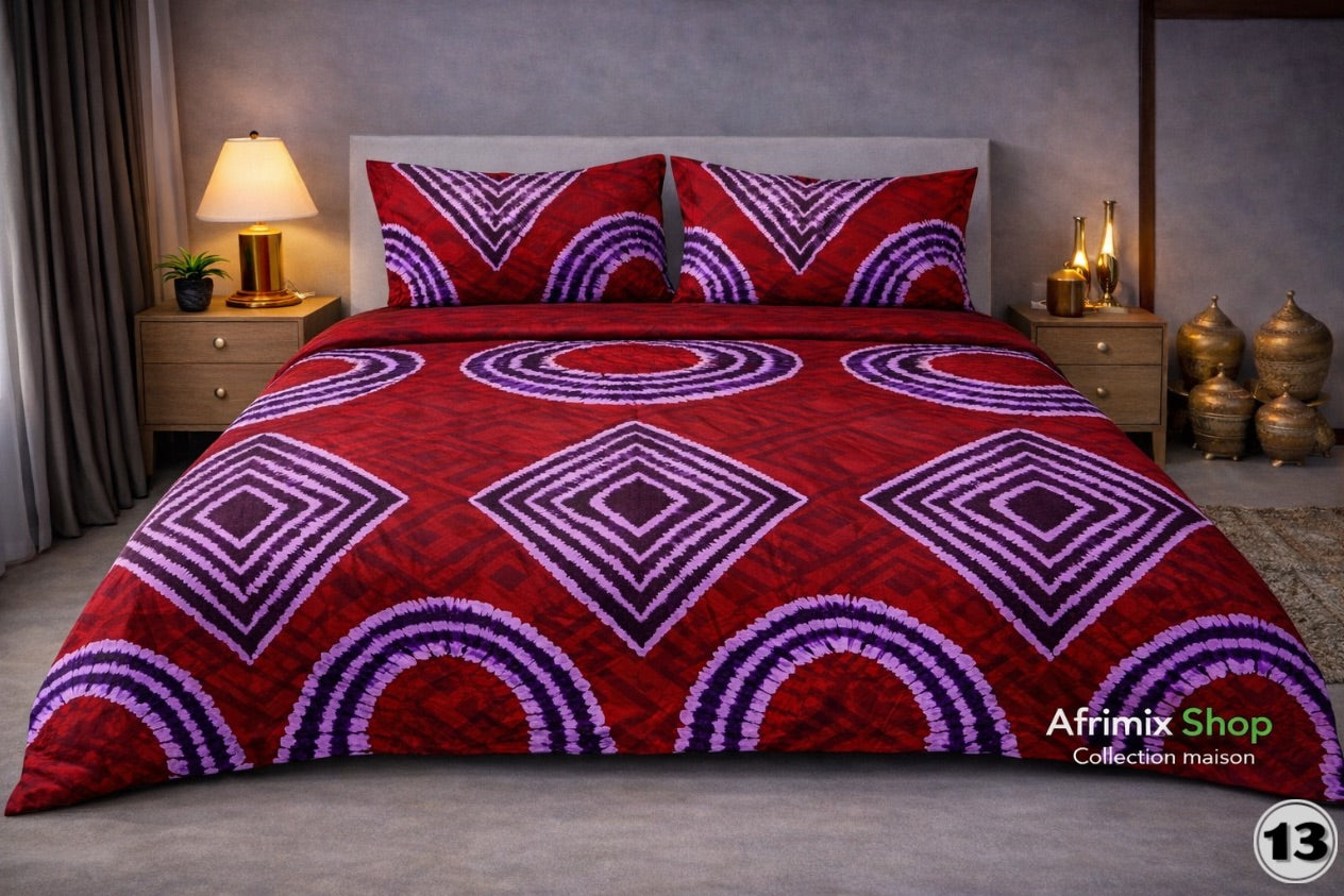 Parure de Draps 3 Pièces  – Motif Élégant & Moderne – 240x250cm