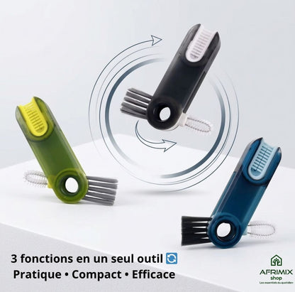 Brosse de nettoyage 3 en 1 pour gourdes, thermos et biberons