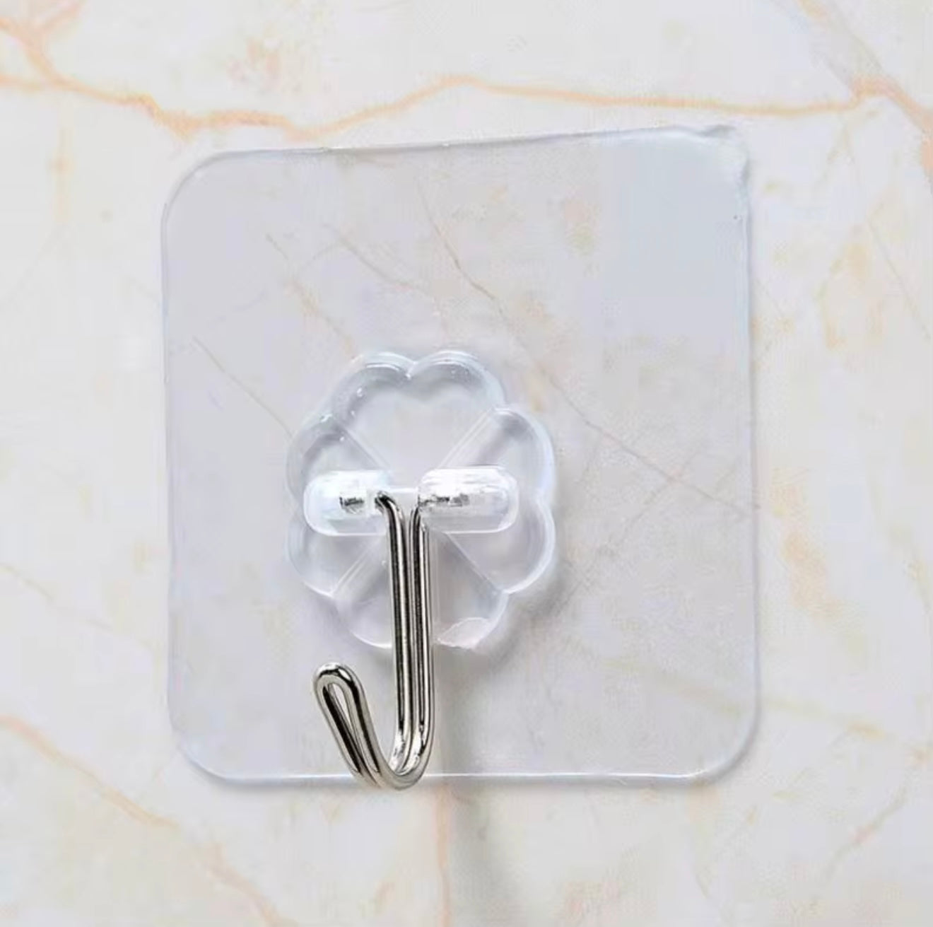 Crochet Adhésif Transparent Ultra Résistant – Lot de 10