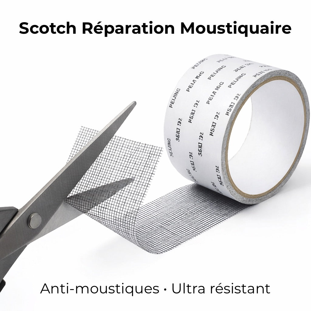 Ruban Réparation Moustiquaire – Scotch Filet Anti-Moustiques Ultra Résistant