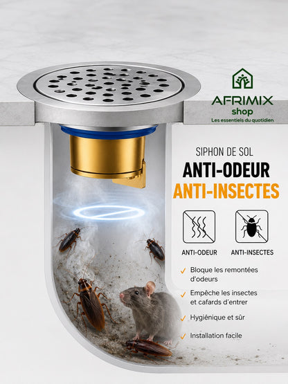 Siphon Anti-Odeur & Anti-Insectes Universel – Salle de Bain & Cuisine