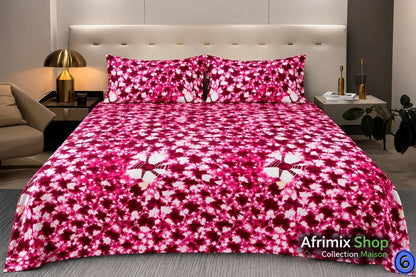 Parure de Draps 3 Pièces  – Motif Élégant & Moderne – 240x250cm