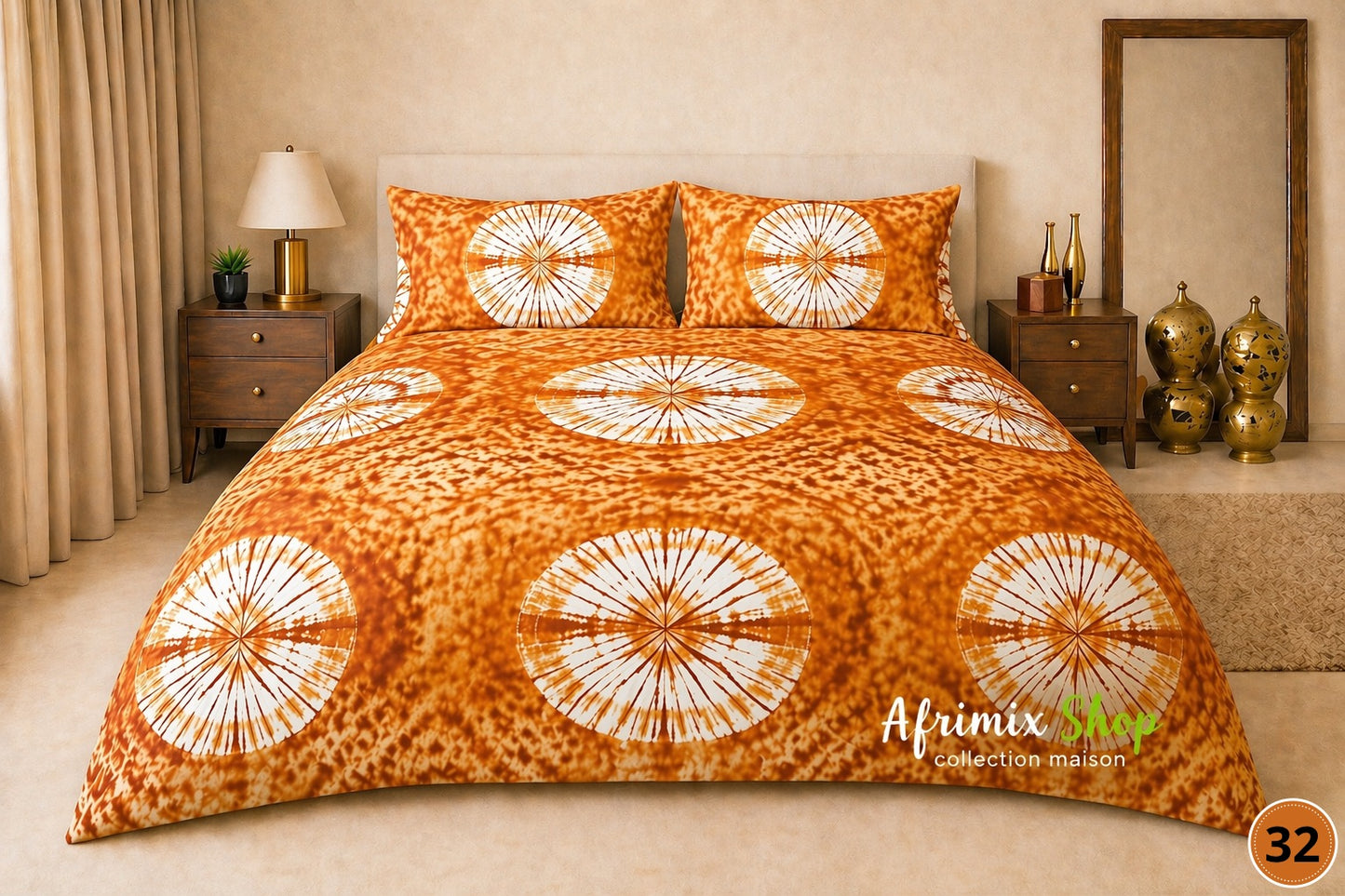 Parure de Draps 3 Pièces  – Motif Élégant & Moderne – 240x250cm